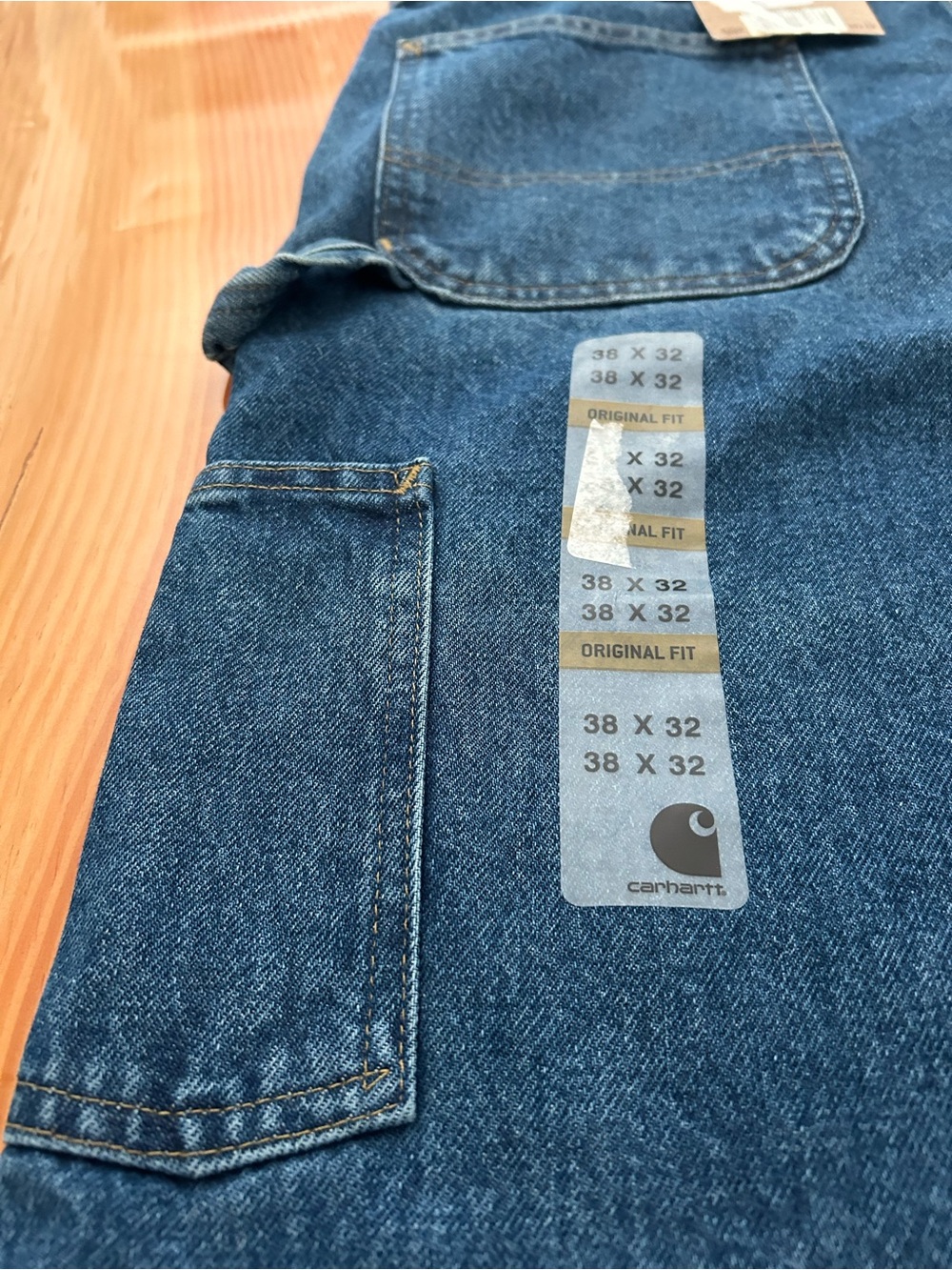 Carhartt Men's Dark Blue Jeans - B237 DST 38x32 - Picture 6 of 9